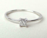 0.3ct Engagement Ring Princess Cut Diamond Solitaire Design 14k WhiteGold Finish