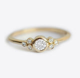 2ct Round Cut Diamond Engagement Ring Minimalist Solitaire 14k YellowGold Finish