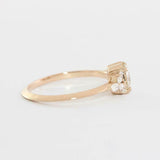 Leaf Marquise Accent Engagement Ring 1.5ct Round Cut Diamond 14k RoseGold Finish