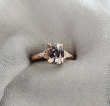 1.25ct Engagement Ring Oval Cut Diamond Petite Solitaire 14k Yellow Gold Finish