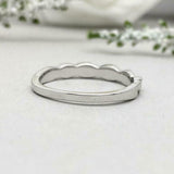 1ct Wedding Ring Band Round Cut Diamond Infinity Design 14k White Gold Finish