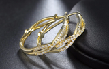 1.8ct Round Cut Diamond Infinity for Women Hoop Earrings 14k Yellow Gold Finish