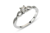 1ct Round Cut Diamond Engagement Ring Infinity Solitaire 14k White Gold Finish