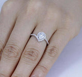 2.5Ct Pear Cut Diamond Twist Shank Halo Engagement Ring 14K White Gold Finish