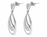 0.15ct Round Cut VVS1D Diamond Stylish Party Dangle Earrings 14k White Gold Over