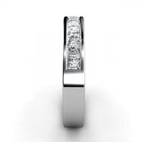 1ct Princess Cut VVS1 D Diamond Classic Wedding Ring Band 14k White Gold Finish