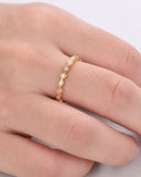 2Ct Round Cut VVS1/D Diamond Stackable Wedding Band 14K Yellow Gold Finish