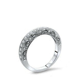 2.5Ct Round Cut Diamond Vintage Wedding Band Ring Women 14K White Gold Finish