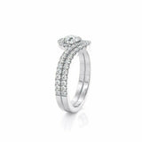 2ct Round Diamond Engagement Ring Swirl Solitaire Bridal Set 14k White Gold Over