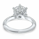 2.3ct Round Brilliant Cut Diamond Solitaire Ring with Accent 14k White Gold Over