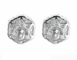 1.4ct Round Cut VVS1D Diamond Cluster Stud Earrings Women 14k White Gold Finish