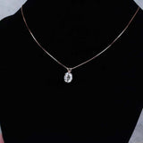 1ct Oval Cut VVS1D Diamond Pendant Solitaire Women 14k Rose Gold Finish NO CHAIN