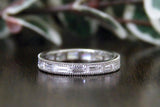 Eternity Wedding Ring Band 1ct Baguette Cut VVS1D Diamond 14k White Gold Finish