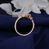 1.6ct Round Cut Diamond Engagement Ring 14k Rose Gold Finish Unique Stackable