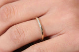 1ct Wedding Band Round Cut Diamond Minimalist Anniversary 14k Yellow Gold Finish