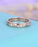 0.5ct Round Cut Diamond Milgrain Eternity Wedding Ring Band 14k Rose Gold Finish