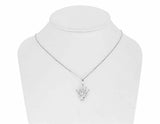 0.25ct Round Cut VVS1D Diamond Pendant Crown 14k White Gold Finish NO CHAIN