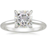 1ct Cushion Cut Diamond Engagement Ring 14k White Gold Finish Classic Solitaire