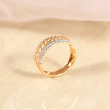 2ct Wedding Ring Band Round Cut Diamond See Through Leaf 14k Yellow Gold Finish