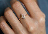 1.3ct Marquise Cut Diamond Engagement Ring 14k Rose Gold Finish Unique Crown