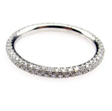 2Ct Round Brilliant Cut Diamond Iced Eternity Wedding Band 18K White Gold Finish