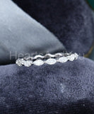 2ct Marquise Simulated Diamond Full Eternity Wedding Band 14k White Gold Plated