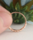 1ct Round Cut Diamond Braided Rope Style Wedding Ring Band 14k Rose Gold Finish