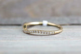 0.5ct Round Cut Diamond Wedding Band Curved Half Eternity 14k Yellow Gold Finish