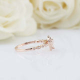 1.5ct Heart Cut Diamond Engagement Ring Round Accents Halo 14k Rose Gold Finish