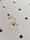 1ct Round Cut Moissanite Bezel Full Eternity Wedding Band 14k Yellow Gold Plated