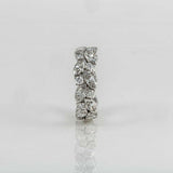 2.5ct Marquise & Round Cut Diamond Wedding Ring Band Eternity 14k WhiteGold Over