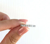 3.5Ct Round Cut VVS1/D Diamond Full Eternity Wedding Band 14K White Gold Finish