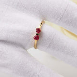 0.5ct Heart Cut Pink Ruby Engagement Ring Bow Tie Design 14k Yellow Gold Finish