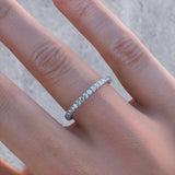 2Ct Round Cut Diamond Braided Rope Eternity Wedding Band 14K White Gold Finish