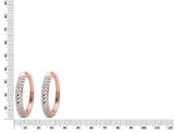 0.15ct Round Cut VVS1D Diamond Elegant Hoop Earrings Women 14k Rose Gold Finish