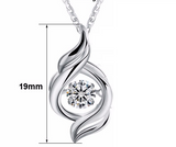 0.5ct Round Cut VVS1 Diamond Leaf Design Pendant with Chain 14k WhiteGold Finish