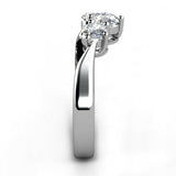 2.5ct Round Cut VVS1D Diamond Three Stone Engagement Ring 14k White Gold Finish