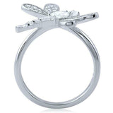 1.28ct Oval Cut Diamond Engagement Ring Dragonfly Design 14k White Gold Finish