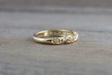 0.7ct Round Cut Diamond Wedding Band 14k Yellow Gold Finish Vintage Filigree