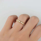 1.2ct Round Cut Diamond Single Prong Row Petite Wedding Band 14k YellowGold Over