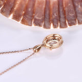 0.9ct Oval Cut Peach Morganite Halo Rope Pendant 14k Rose Gold Finish NO CHAIN