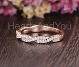 1ct Round Cut Moissanite Full Eternity Infinity Wedding Band 14k RoseGold Plated