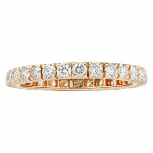 0.5ct Round Cut Diamond Wedding Band Stackable Full Eternity 14k RoseGold Finish