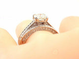 5Ct Cushion Cut Diamond Elegant Bridal Set Engagement Ring 14K White Gold Finish