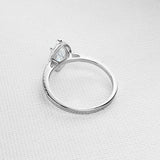 1.8ct Marquise Cut Diamond Halo Solitaire with Accent Ring 14k White Gold Finish