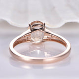 1ct Oval Cut Peach Morganite Solitaire Engagement Ring 14k Rose Gold Finish