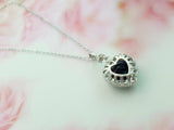 3ct Heart Cut Blue Sapphire Love Valentine Women Pendant 14k White Gold Finish