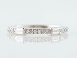 2ct Baguette Round Cut Diamond Wedding Band Half Eternity 14k White Gold Finish