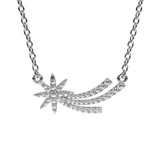 2.1ct Round Cut Diamond Pendant Chain Coconut Tree Unique 14k White Gold Finish