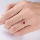 1.2ct Oval Pink Ruby Engagement Ring Diamond Halo Solitaire 14k Rose Gold Finish